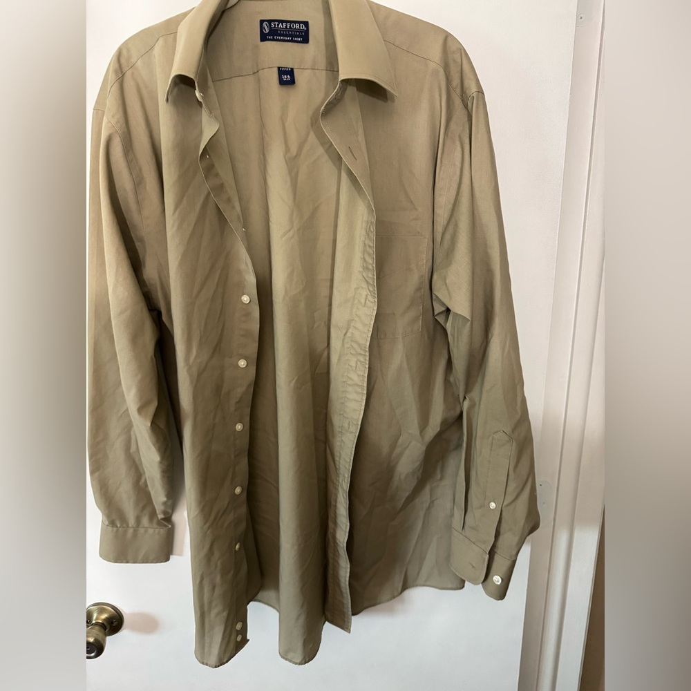Stafford Men's Beige/tan  Shirt